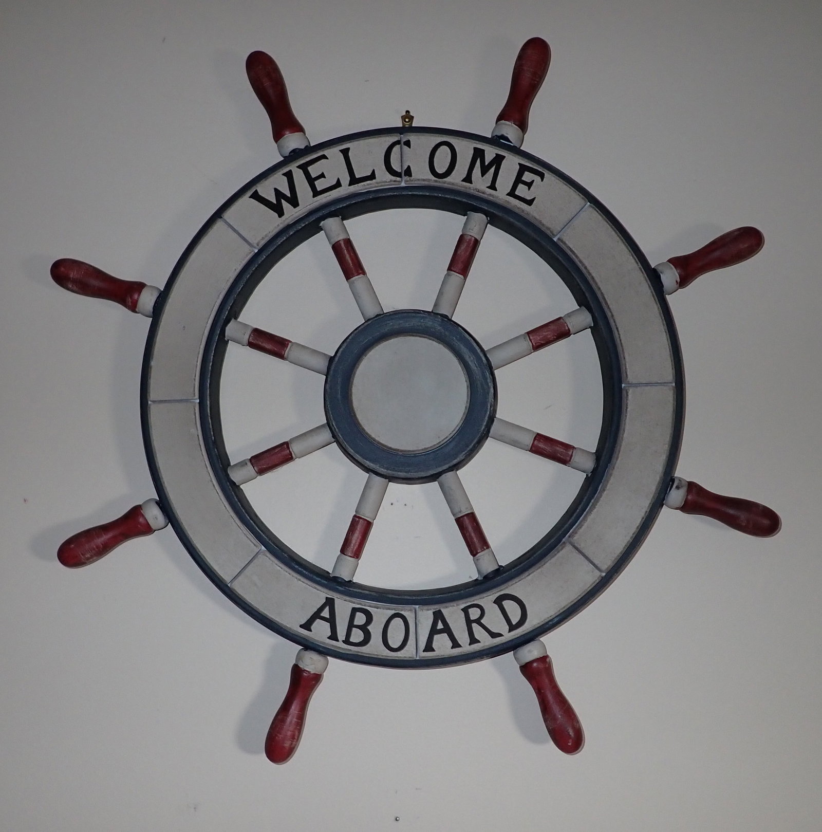 Wooden Decorator Ship Wheel: Apprx 24 1/4" in diameter