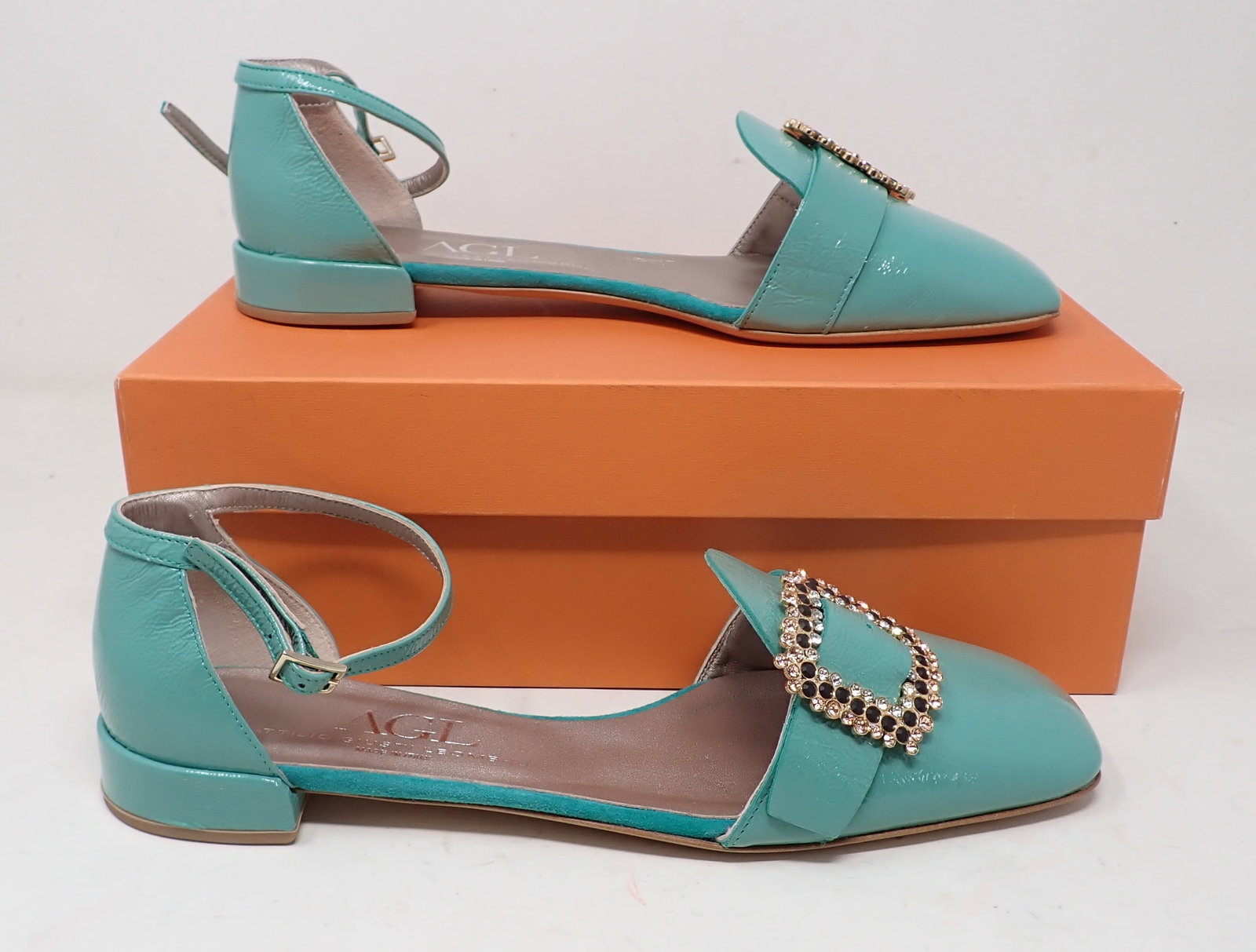 AGL Glammy Turquoise Womens Shoes: Size 39 1/2