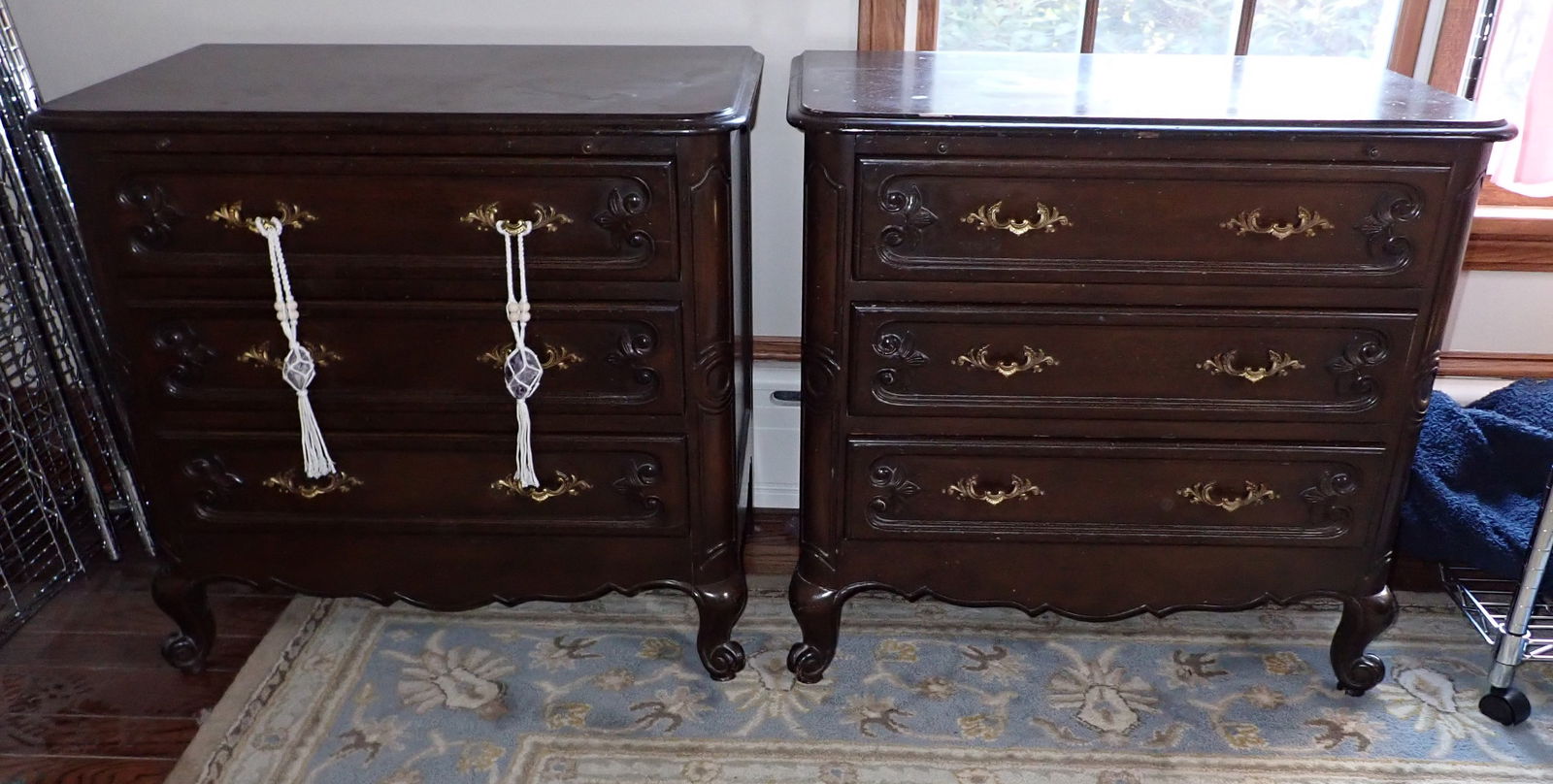 Pair of 3 Drawer Nightstands (1 of 3)