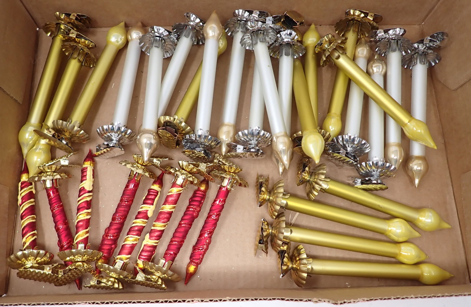 Clip On Candle Christmas Ornaments: Longest are approx 6 1/2