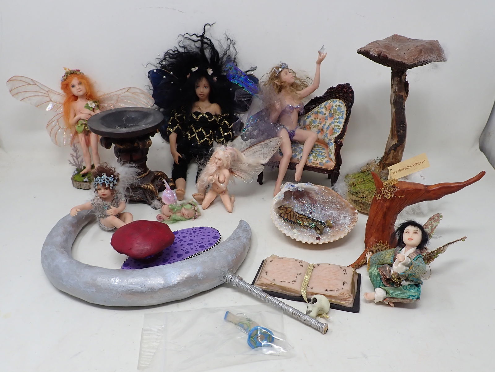 Ooak Fairy Sculptures Sharon Wright Mushroom (1 of 7)