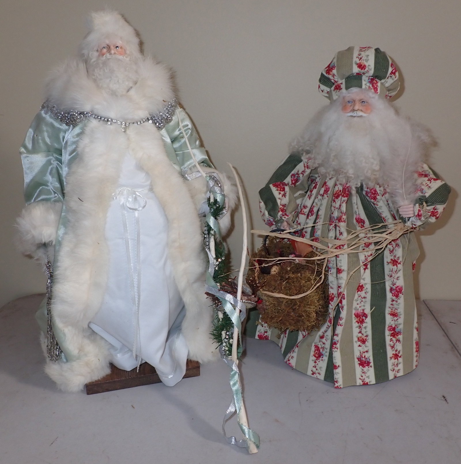 Father Christmas incl Katherine Fox Haney: Tallest is approx 22" tall. No shipping