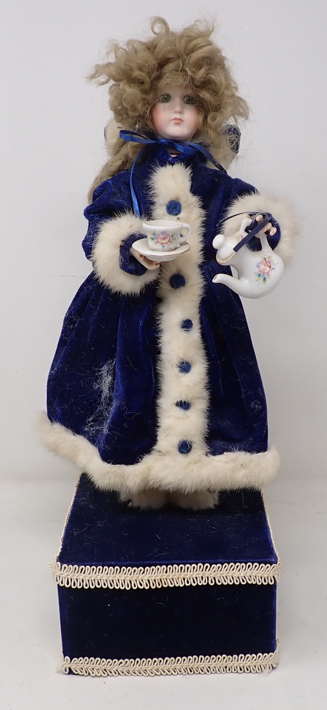 Musical Doll: Approx 15 1/4" tall.