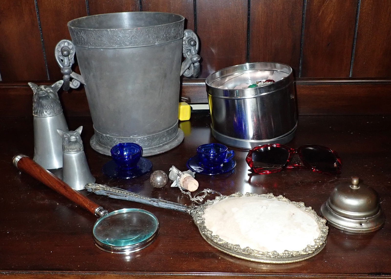 Silverplate Ice Bucket Magnifying Glass & Misc (1 of 6)