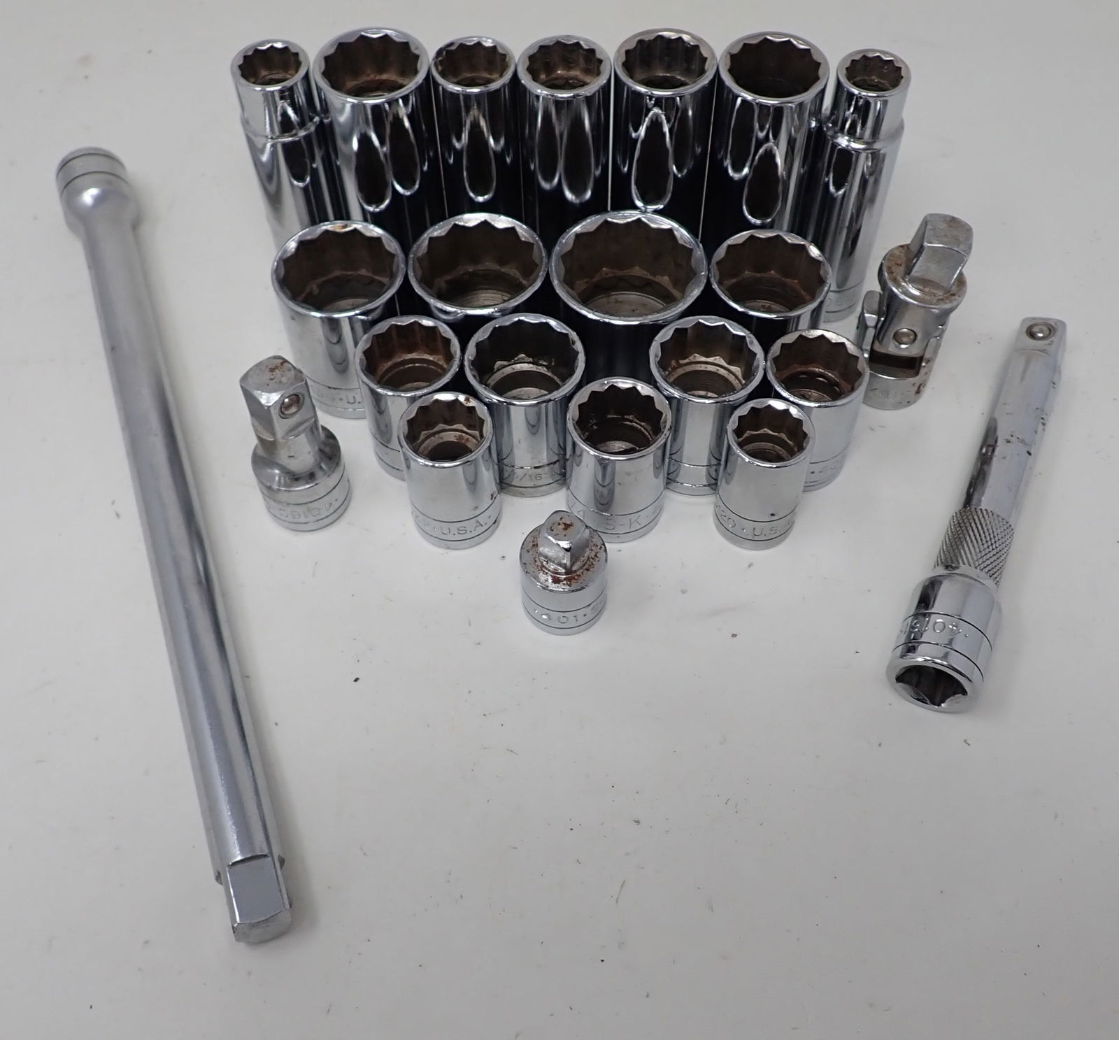 S-K 1/2" Drive Sae Sockets & Extensions (1 of 3)