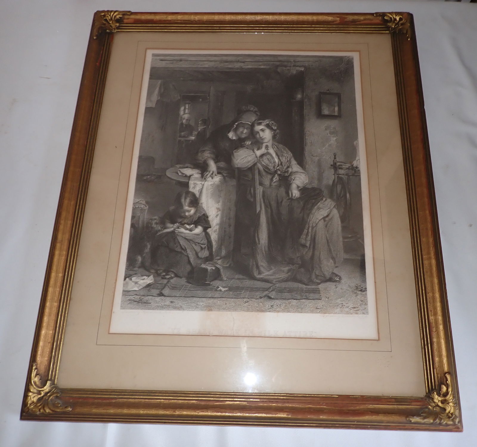1874 Thomas Faed Silk Attire Engraving (1 of 4)