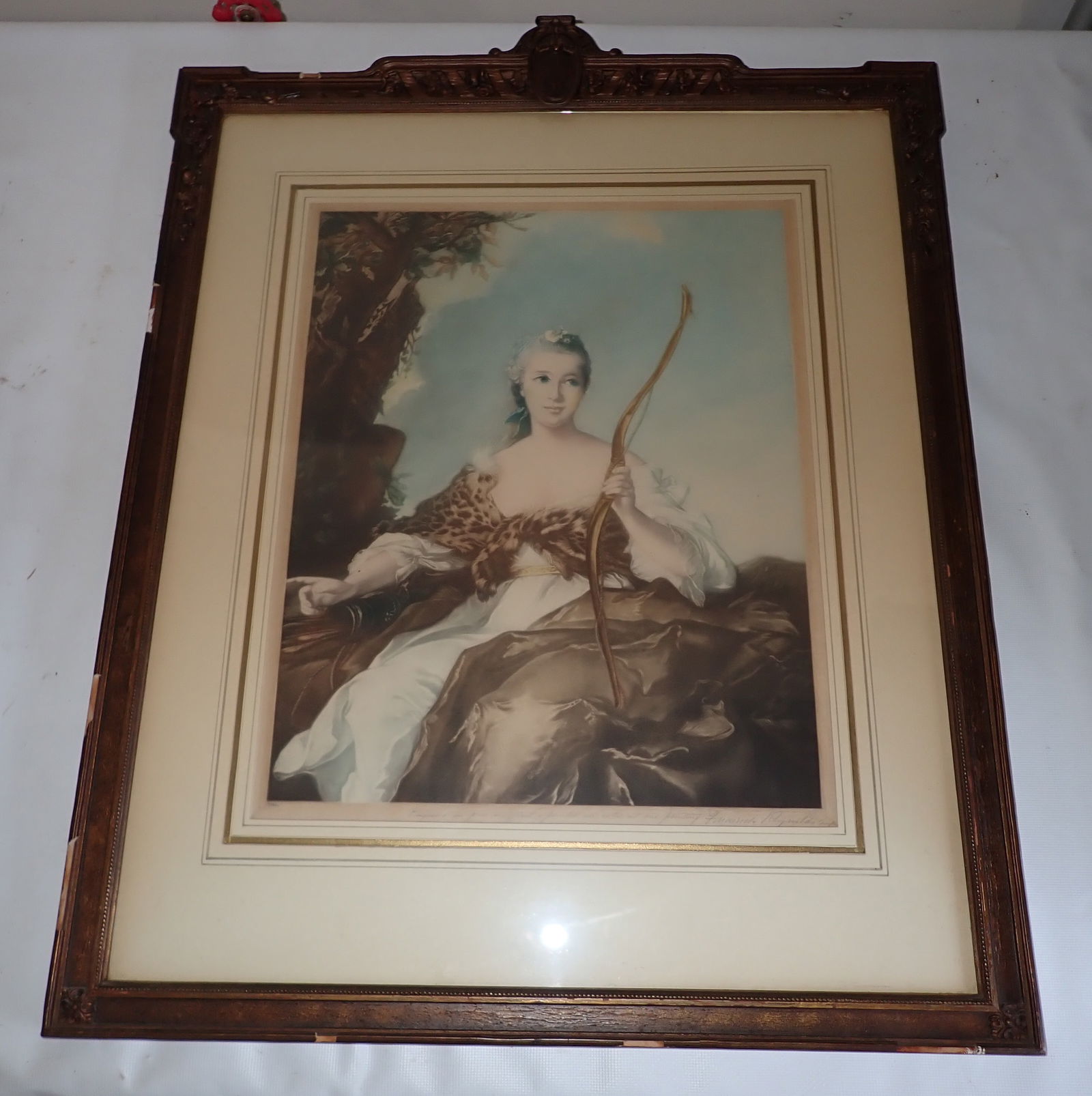 Francisco Reynolds Engraving: Approx 21" x 27 1/8". If shipping is needed, contact UPS Store 5528 to get an estimate BEFORE bidding. There are no refunds because of shipping price.