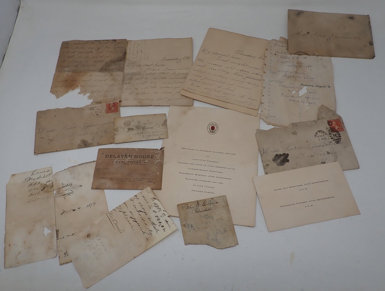 1901 Lafayette College & Misc Ephemera: Getting all pictured