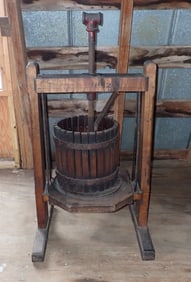 No. 2 Wine Press w/ Green Stenciling