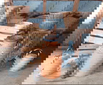 Wooden Crates Milk Can Water Cans & Misc