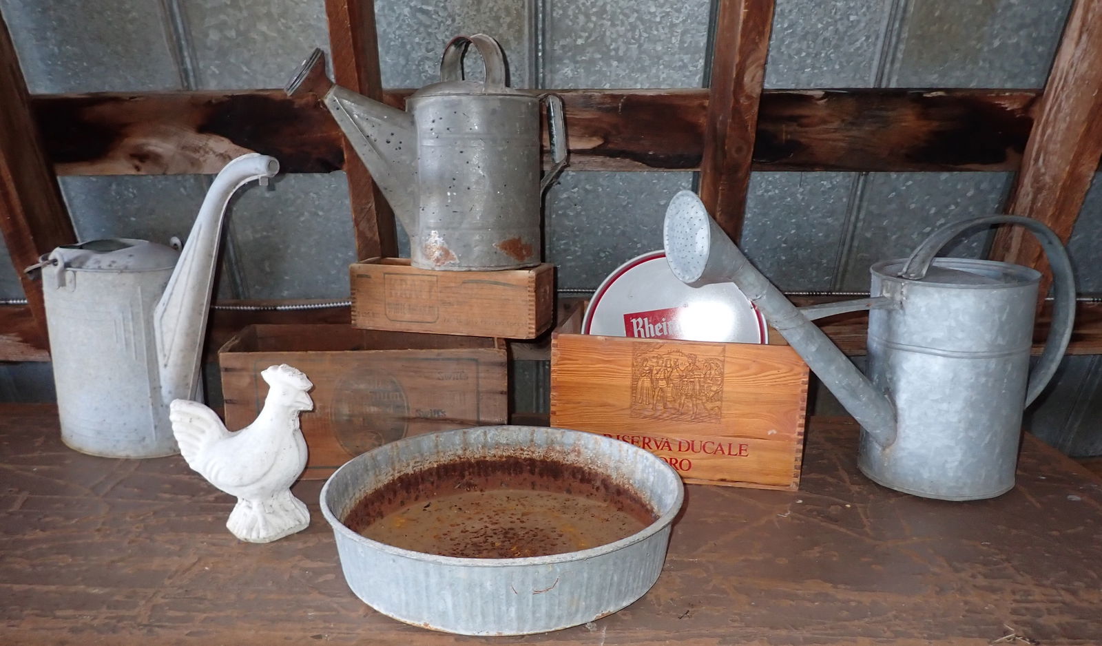 Water Cans Rheingold Beer Tray Kraft Cheese Box: Getting all pictured on table. No shipping !