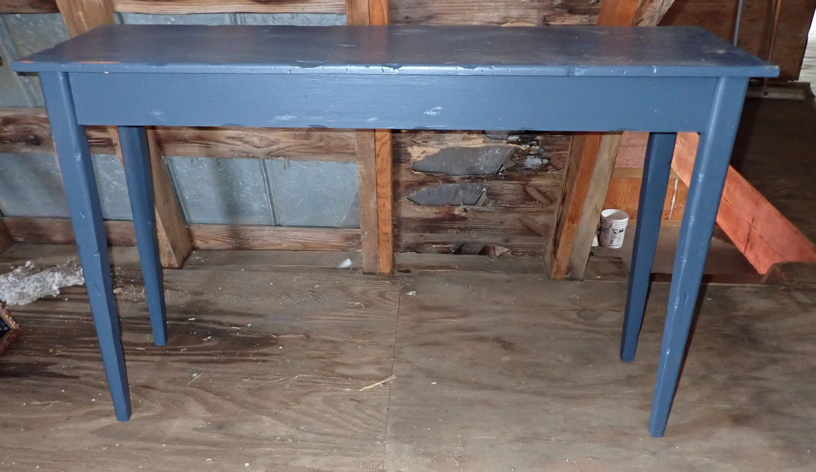 Country Style Table in Blue Paint (1 of 2)
