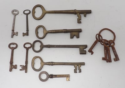 Skeleton Keys incl 5 Brass
