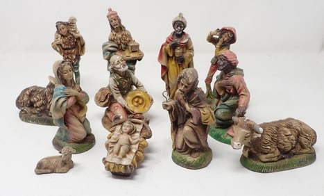 Chalkware Italian Nativity Figures