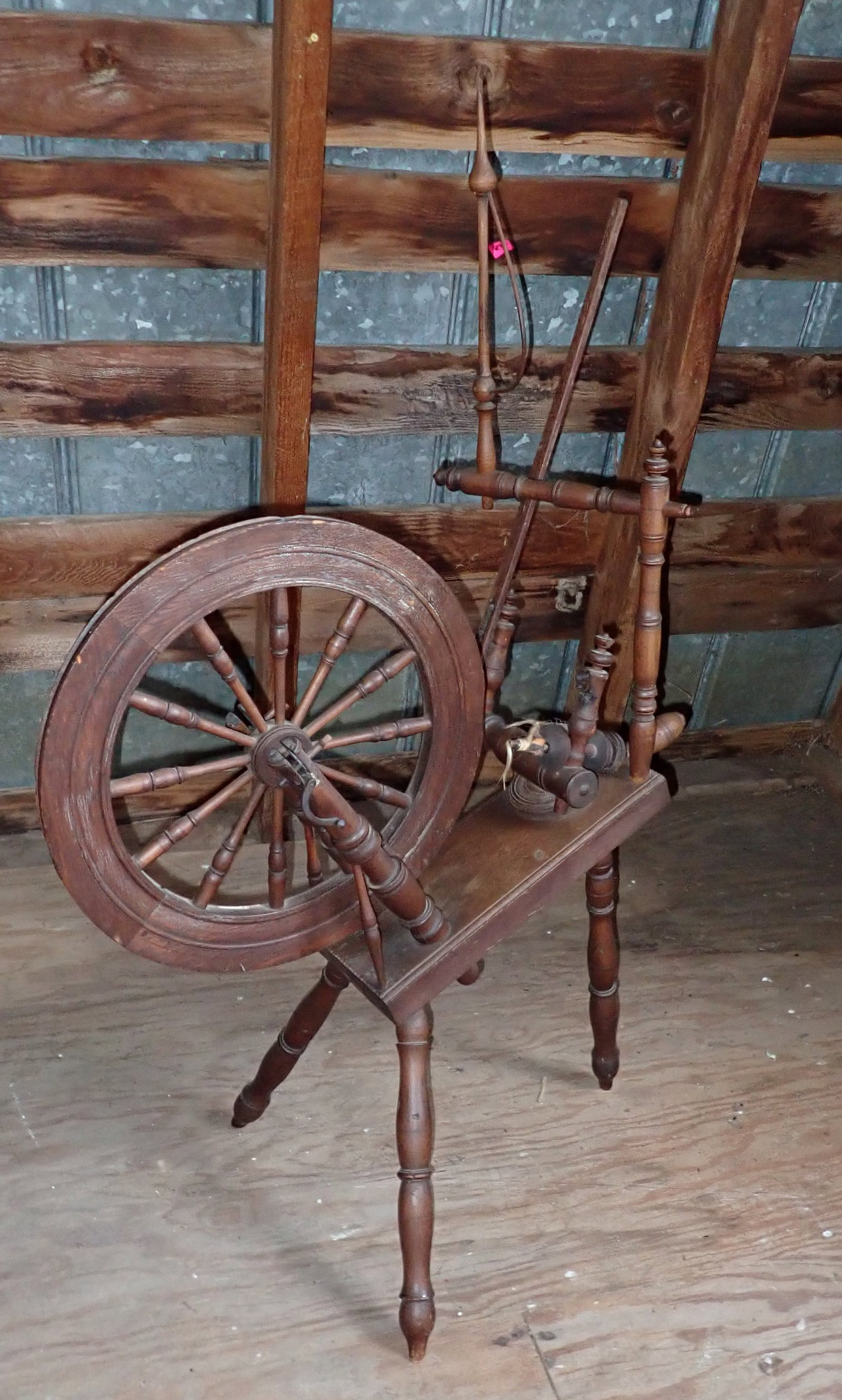 Spinning Wheel: Wheel is approx 18 3/4" in diameter. No shipping !