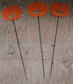 3 Iron Jack O Lanterns