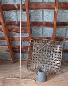 Tobacco Basket Hay Rack Agate Coffee Pot