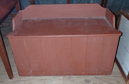 Toy Chest in Red Paint