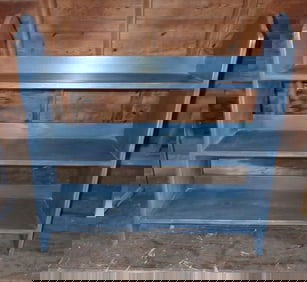 Country Style Shelf in Blue Paint