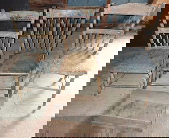 3 Chairs Wood Box & Table