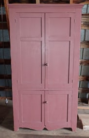 4 Door Cupboard in Red Paint