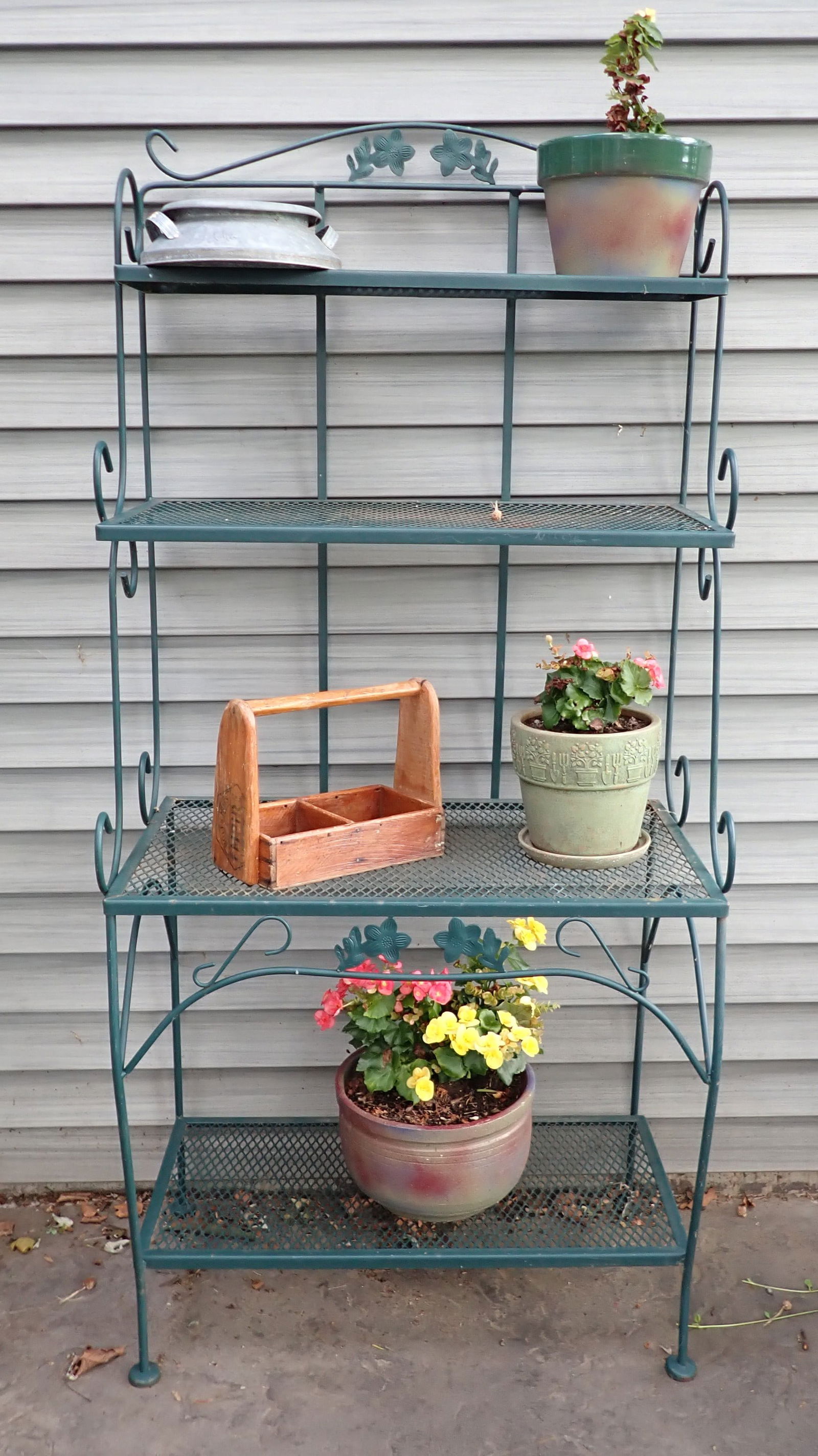 Iron Mesh Plant Shelf & Contents (1 of 3)