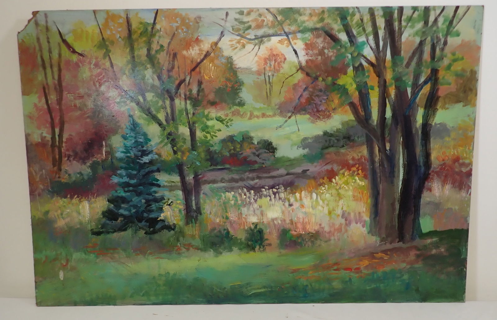 John Reilly Landscape Oil on Board Painting (1 of 2)