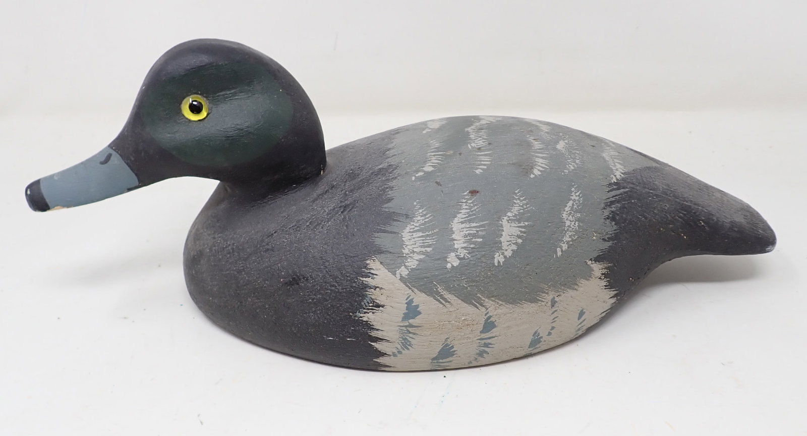 Wood Duck Decoy " BJ": Approx 5 7/8" x 12" x 5" tall
