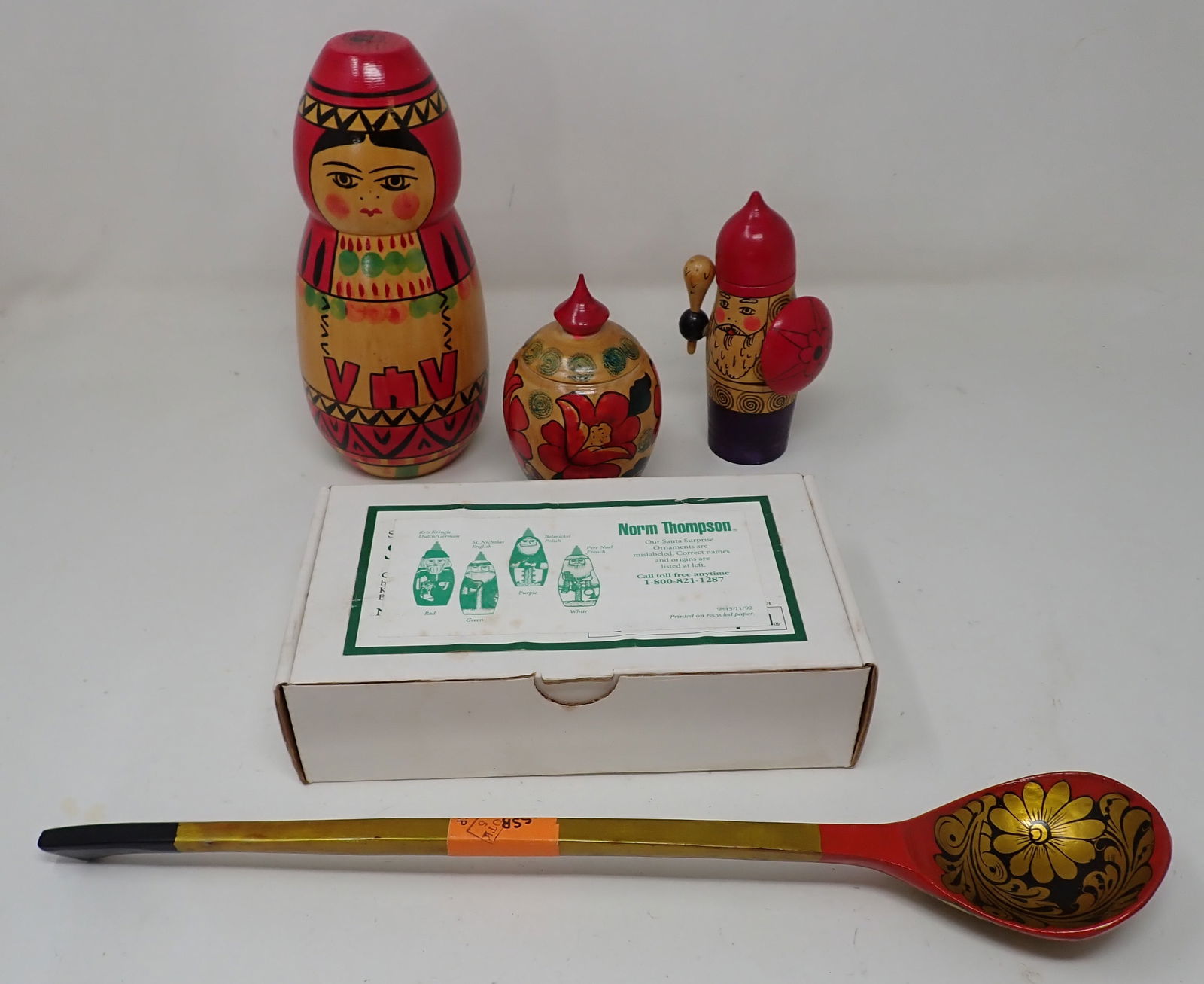 Nesting Dolls Norm Thompson Ornaments: Tallest is apprx 7 1/4"