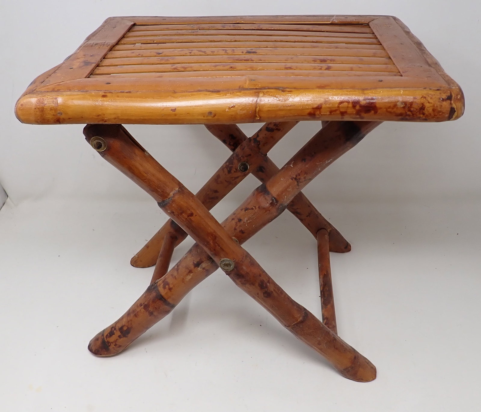 Folding Bamboo Stand: Approx 11" x 13 1/4" x 12" tall.