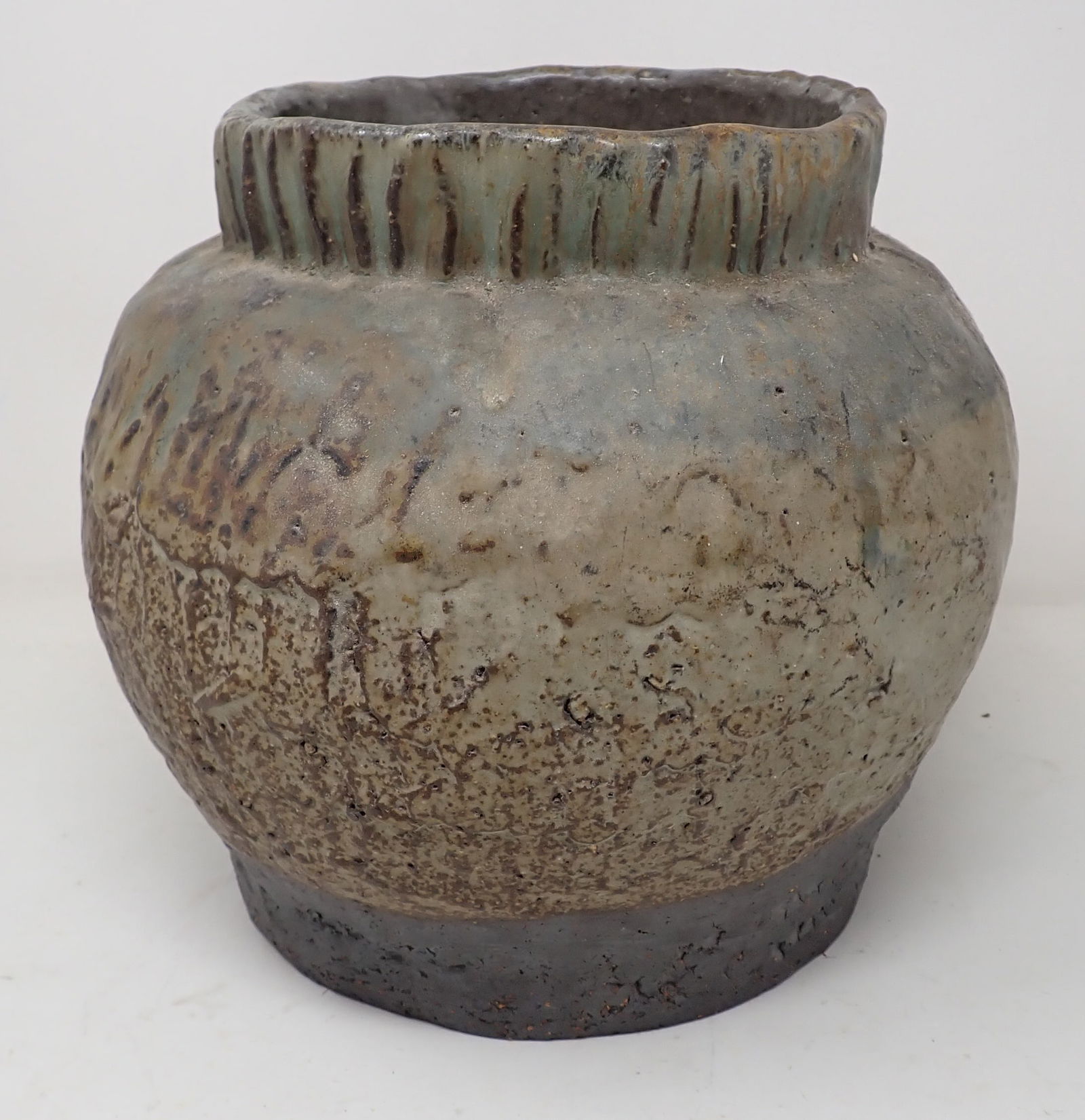 Jacqueline Clipsham Clay Pot: Approx 9" in diameter and 9 1/4" tall.