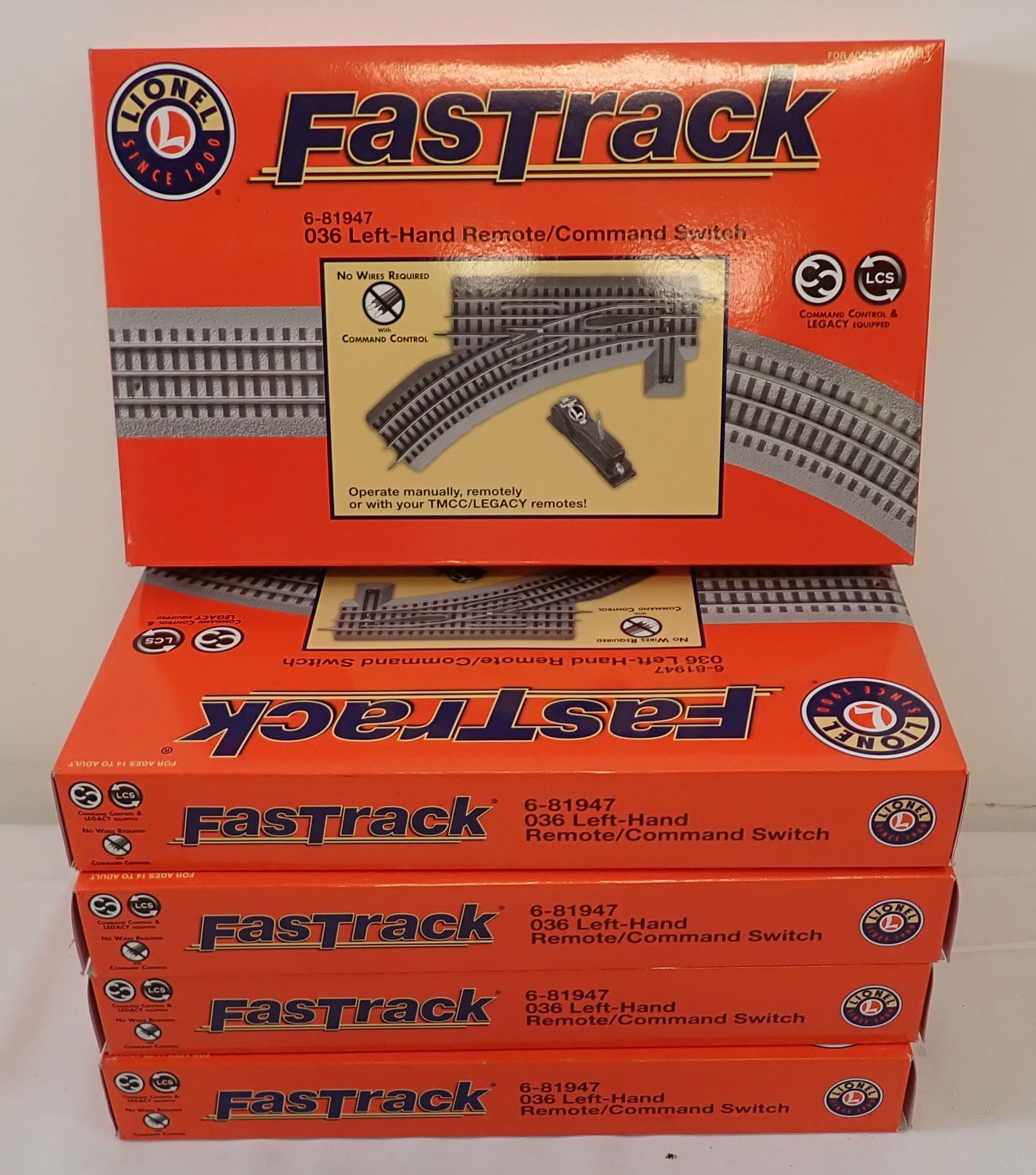 Lionel Fastrack 036 Left Hand Remote Switch Tracks (1 of 2)