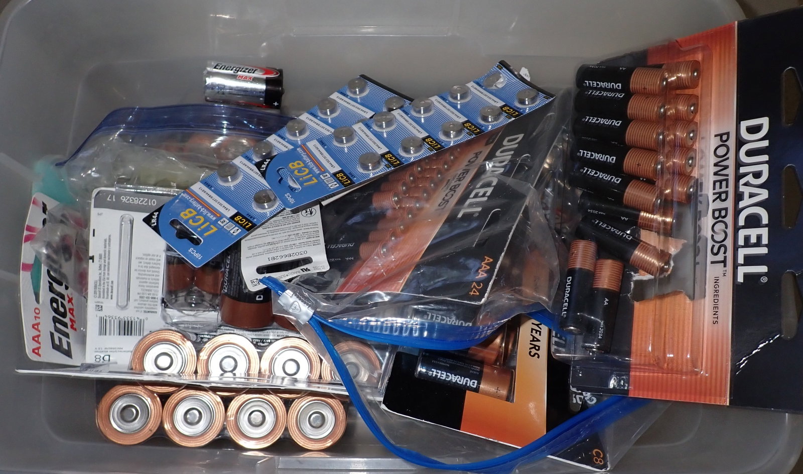 Tote of Batteries: No shipping