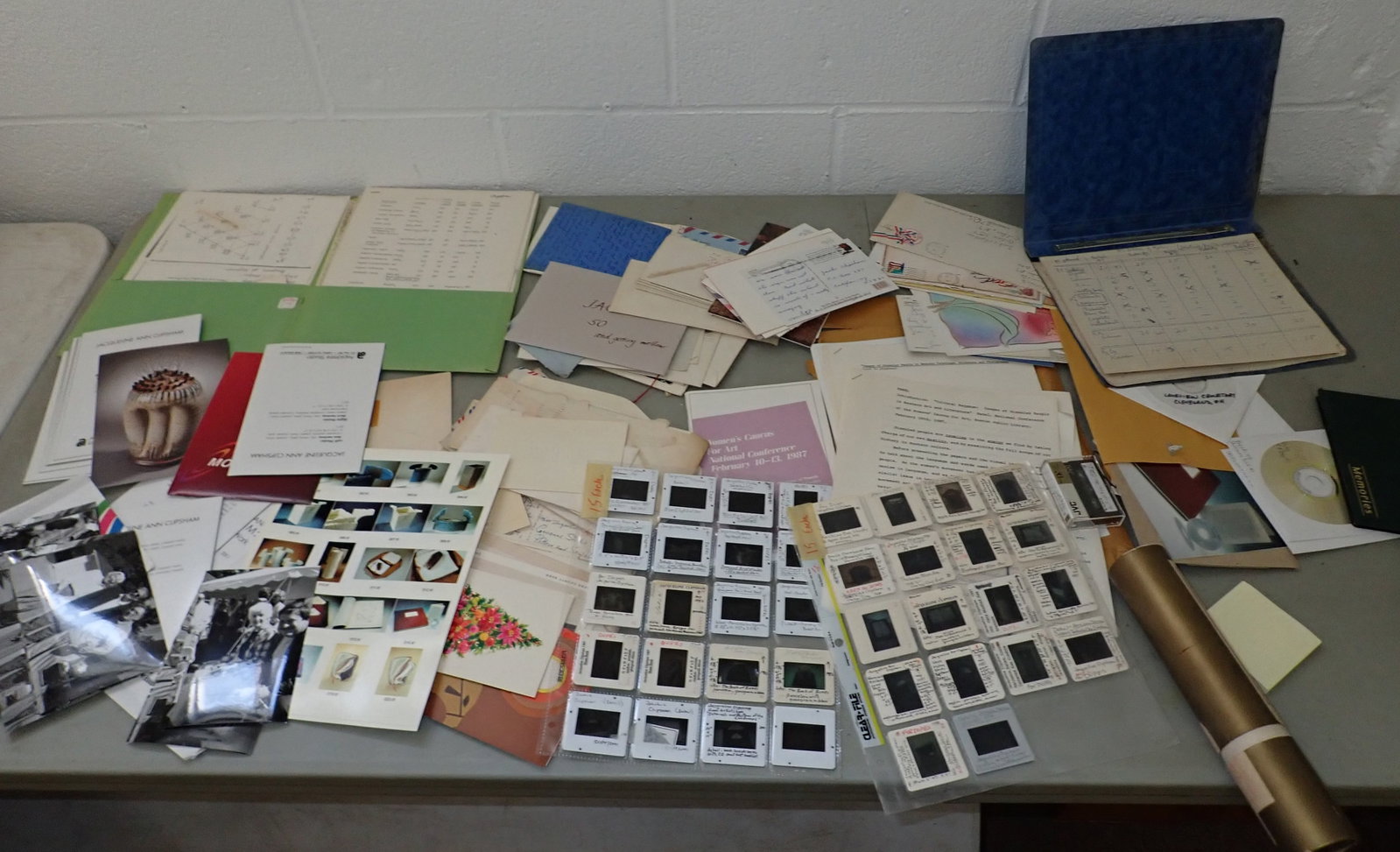 Jacqueline Clipsham Ephemera Slides Photos & Misc: Getting all on table