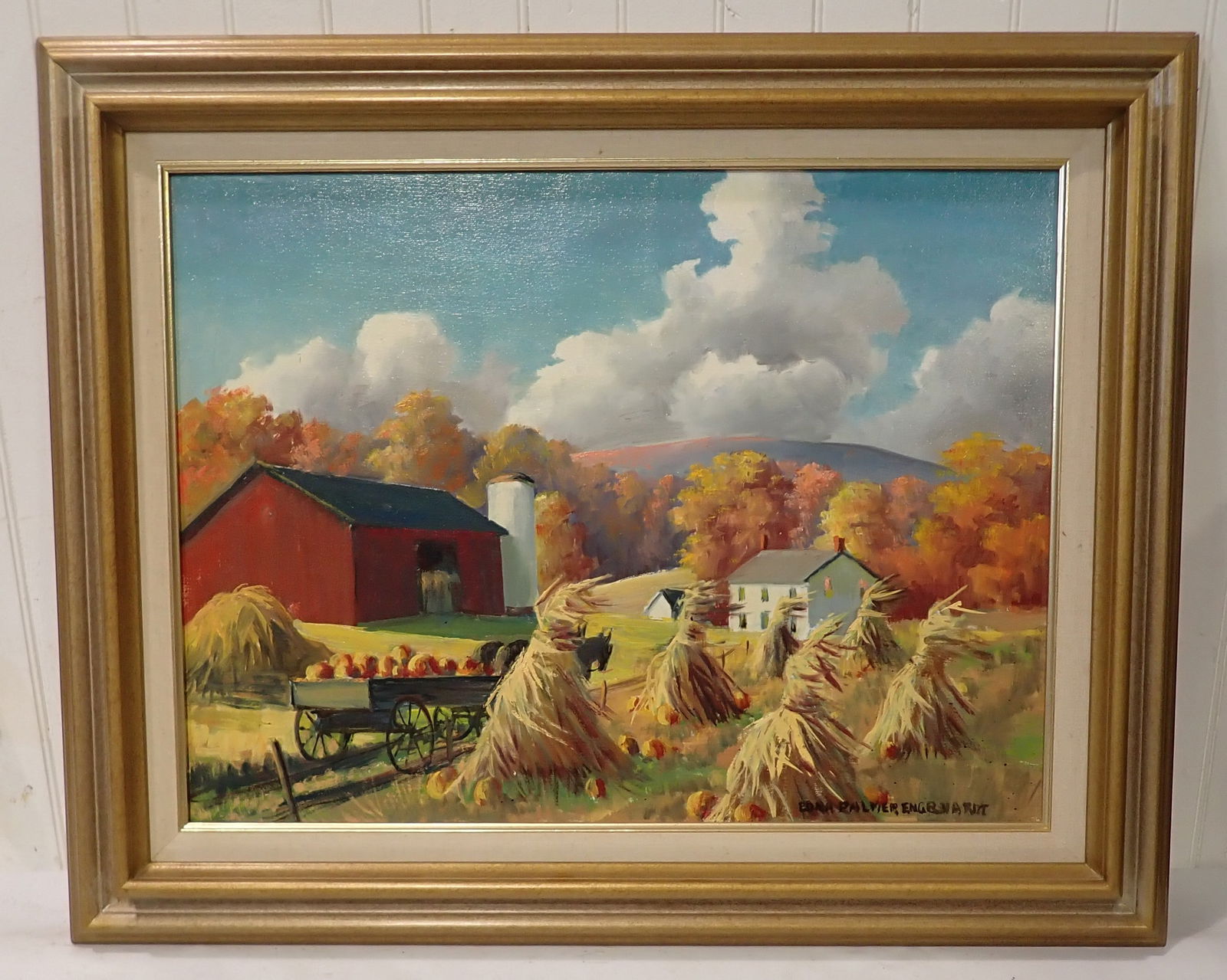 Edna Palmer Engelhardt Oil on Canvas Painting (1 of 4)