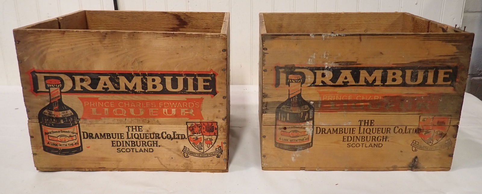 2 Drambuie Prince Charles Liqueur Wooden Crates (1 of 5)