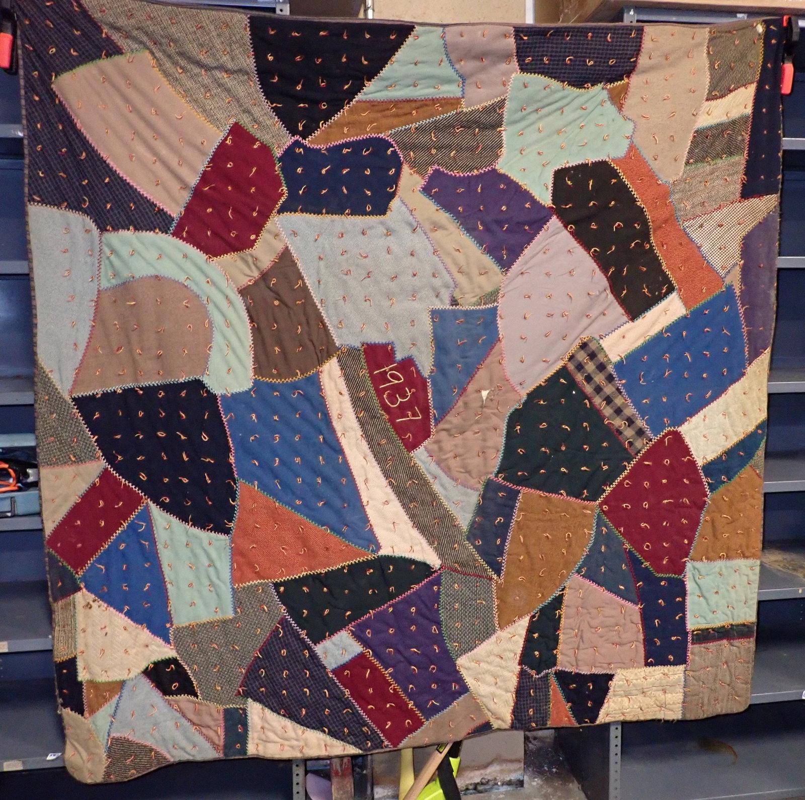 1937 Quilt: Apprx 70" x 73". This is a heavy quilt