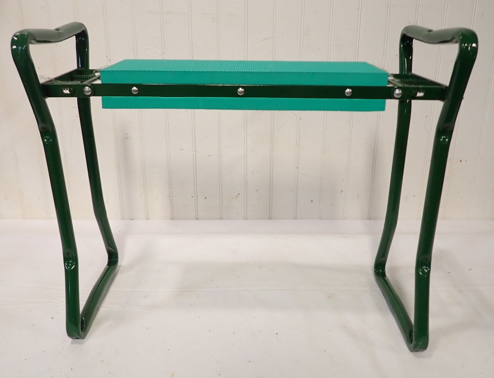 Garden Stool: Approx 11" x 23 1/4" x 20" tall ( 17 3/4" to seat). No in house shipping !