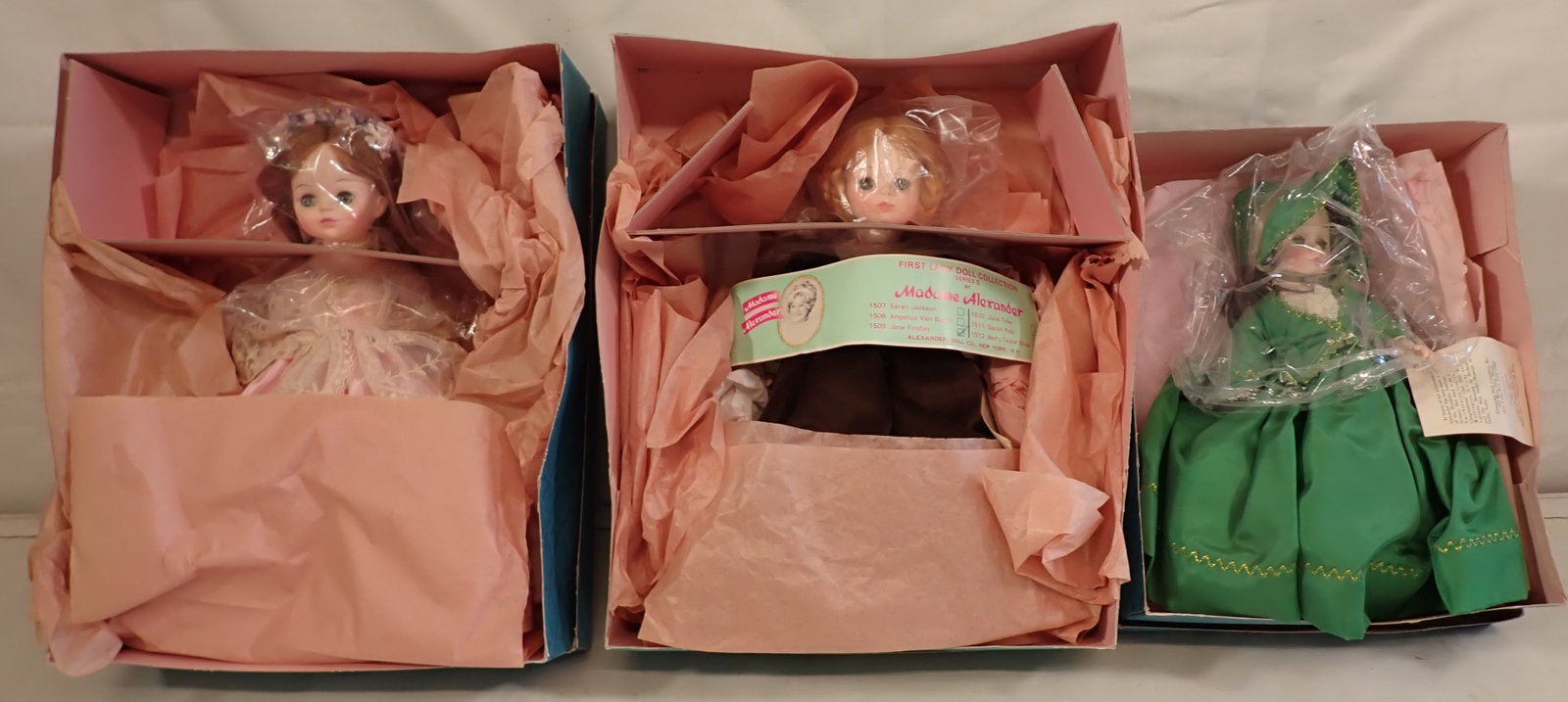 3 Madame Alexander Dolls incl Betty Taylor Bliss: Also includes Scarlett & Mary Todd Patterson ( all pictured)