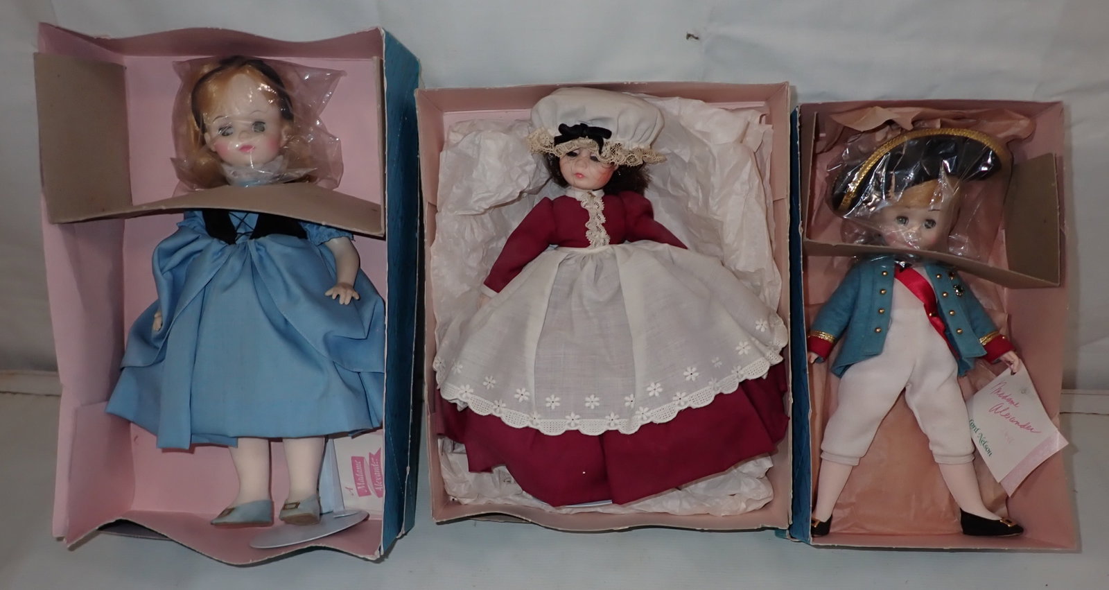 3 Madame Alexander Dolls incl Marme Goldilocks: Also included is Lord Nelson ( all pictured)