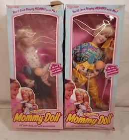 2 Tootsietoy Mommy Dolls