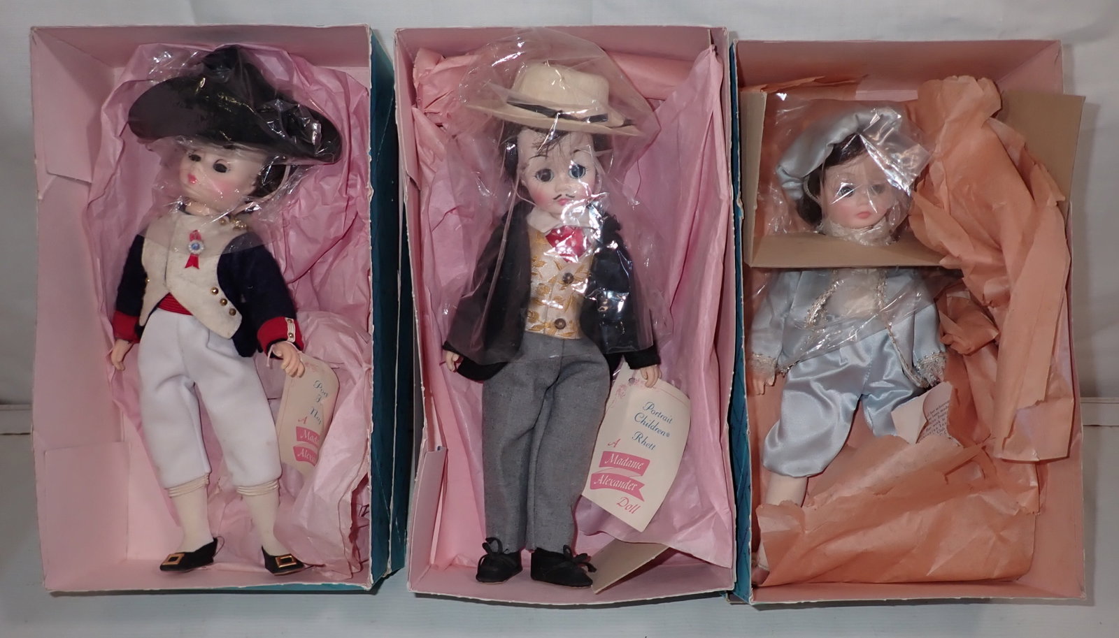 3 Madame Alexander Dolls incl Blue Boy Rhett: Also includes Napoleon