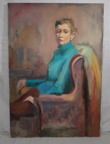 3 John Reilly Women Potraits Oil on Canvas Paintings