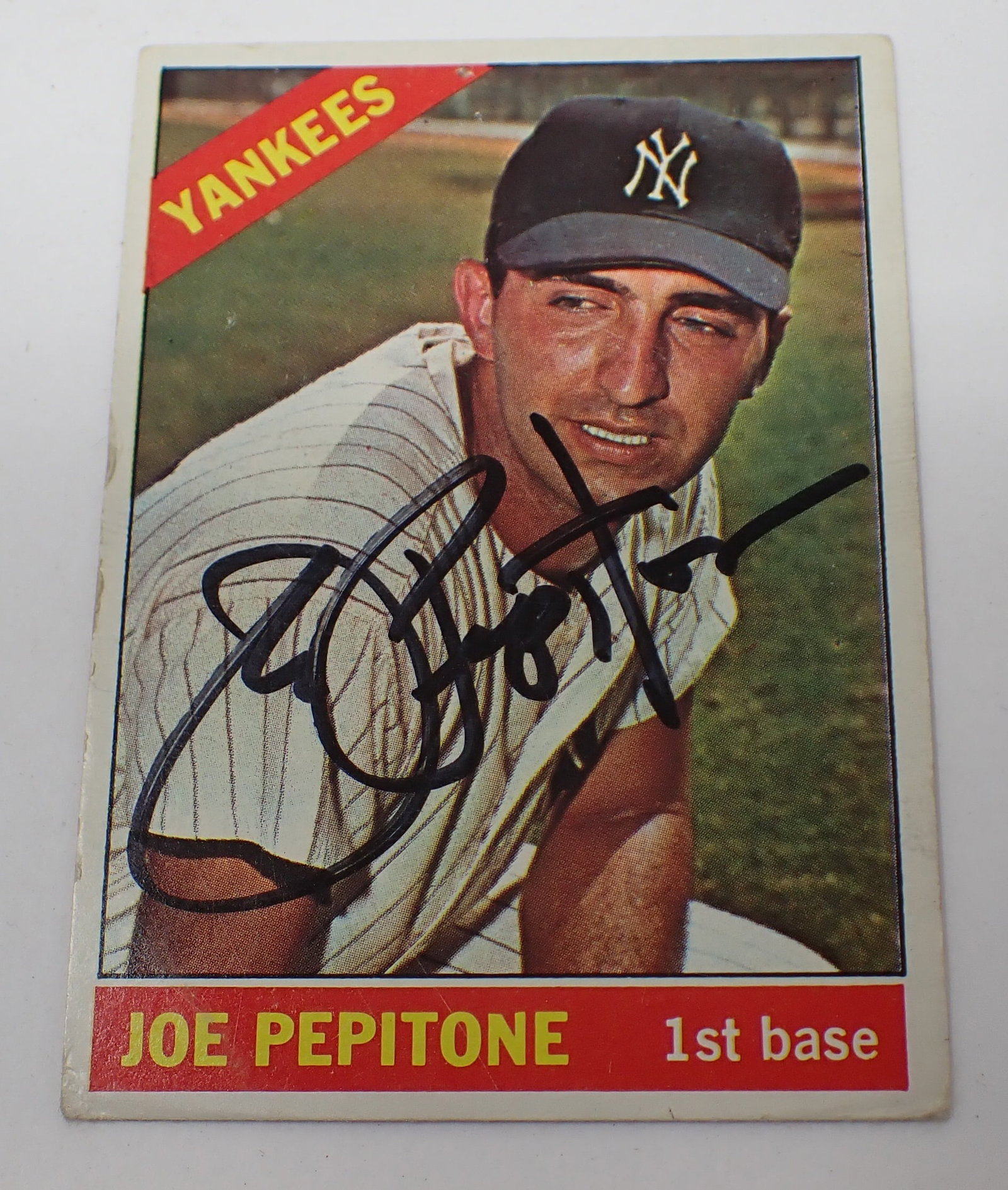 1966 Joe Pepitone Topps Baseball Card Autographed (1 of 2)