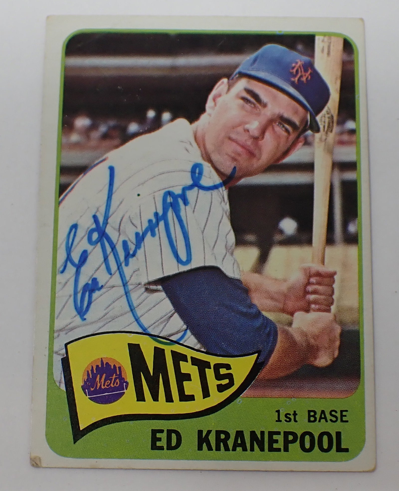 1965 Topps Ed Kranepool Autographed Card (1 of 2)
