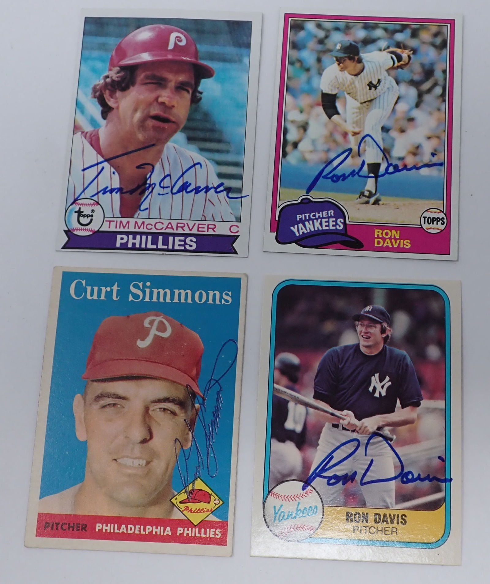 4 Autographed Baseball Cards (1 of 5)