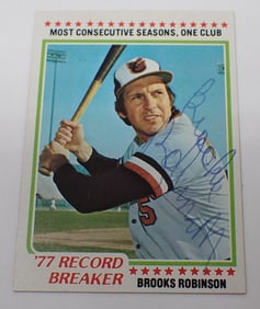 1978 Brooks Robinson Autographed Baseball Card