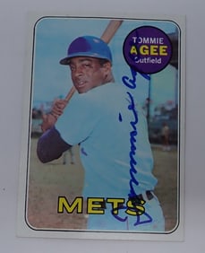 1969 Tommie Agee Autographed Baseball Card