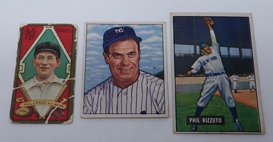 Hal Chase Cigarette Card Phil Rizutto Hank Bauer Baseball Bards