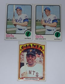 3 Willie Mays Baseball Cards